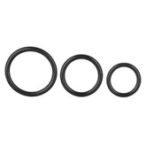 CalExotics 3 PIece Stretchy Mens Tri-Rings Black Stretchy Cock Rings